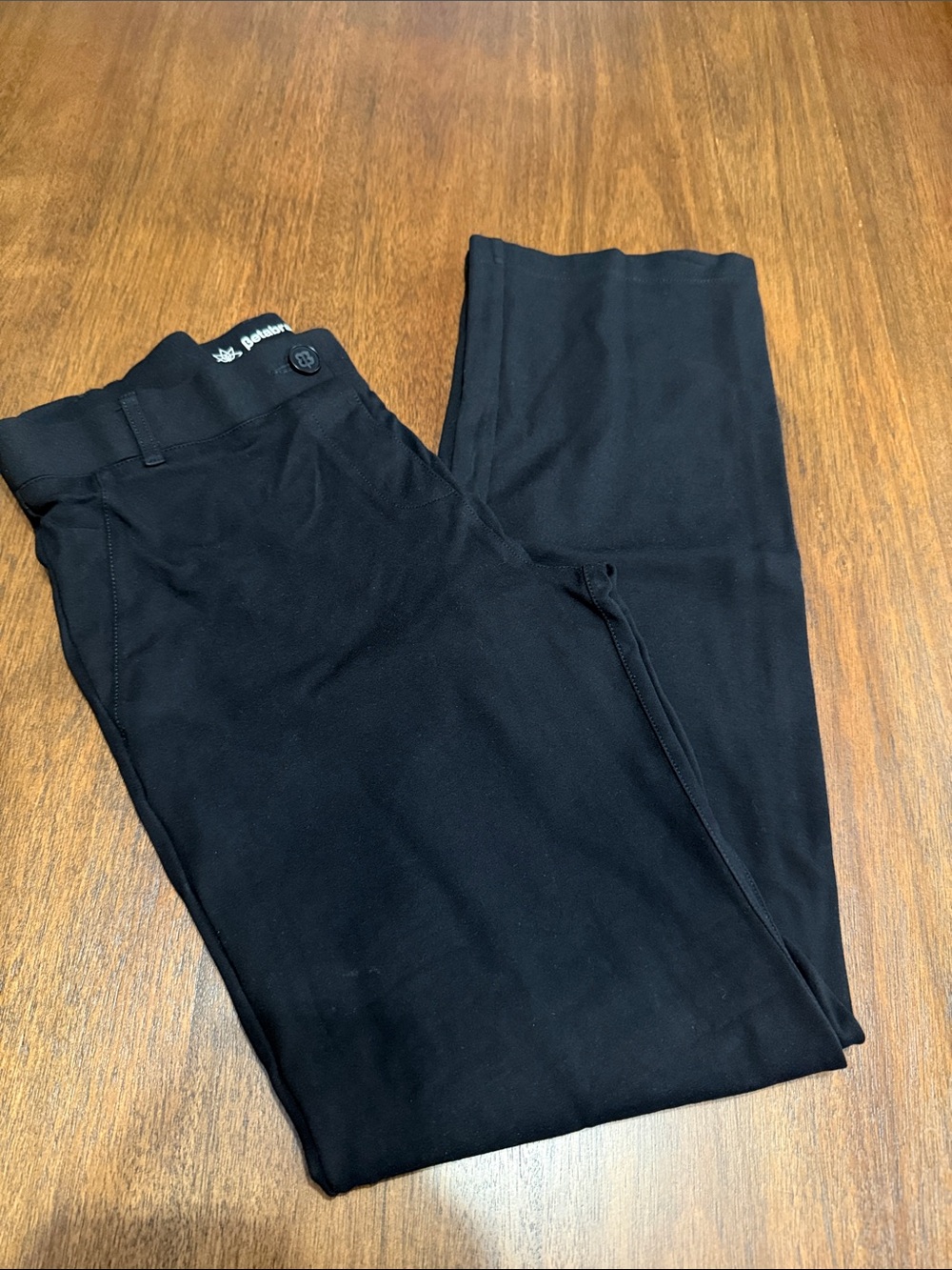 Betabrand Straight Leg Stretch Black Pants Size Large